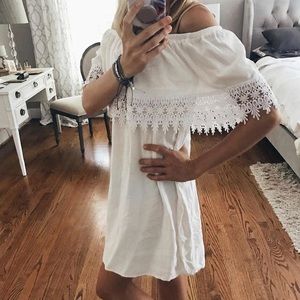 White off the shoulder dress